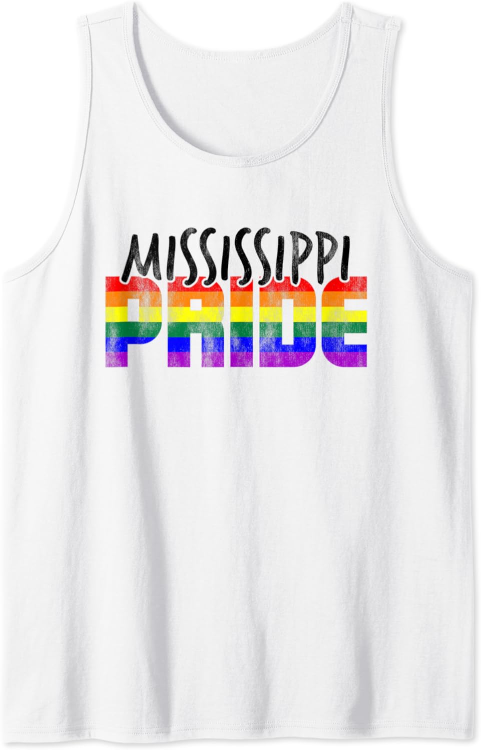 Mississippi Pride LGBT Rainbow Flag Tank Top Clothing